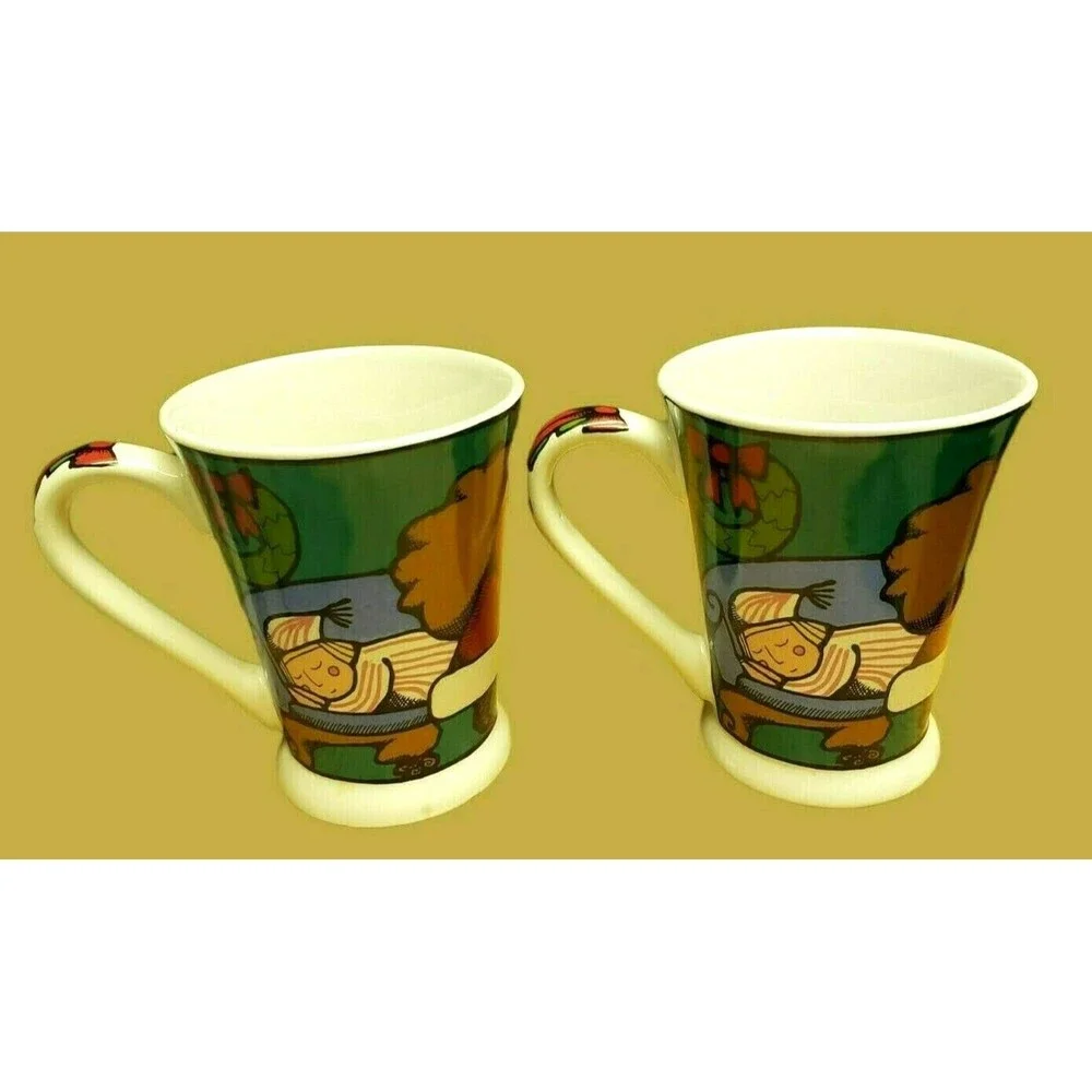 Signature Housewares Ursula's Christmas By Ursula Dodge Coffee Mug Cup Tea QTY 2